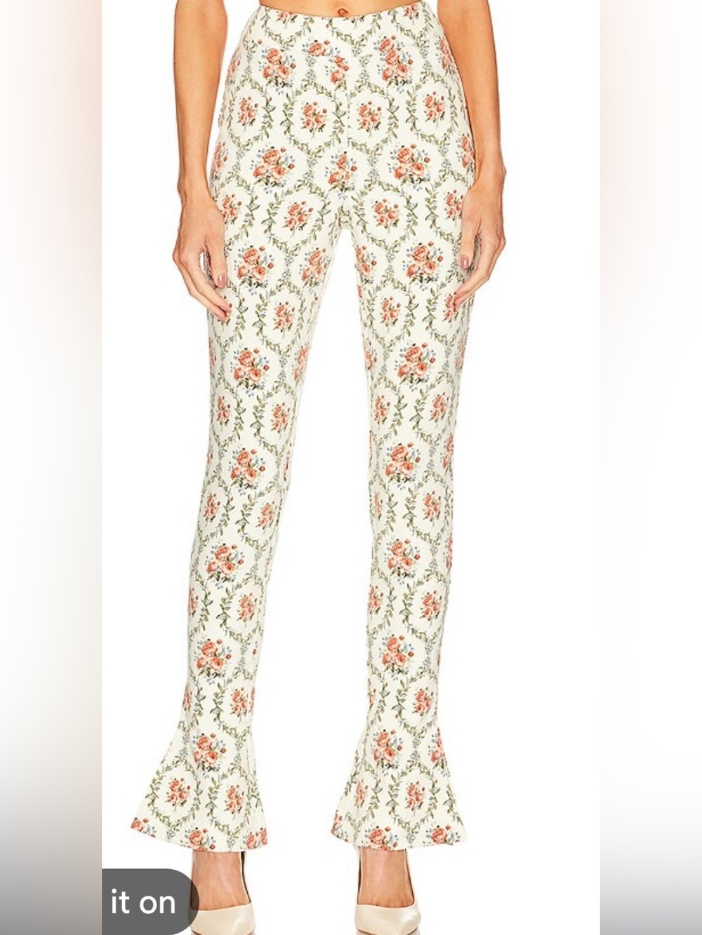 Fit & Flare Slit Pant in Victorian Floral
WEWOREWHAT
